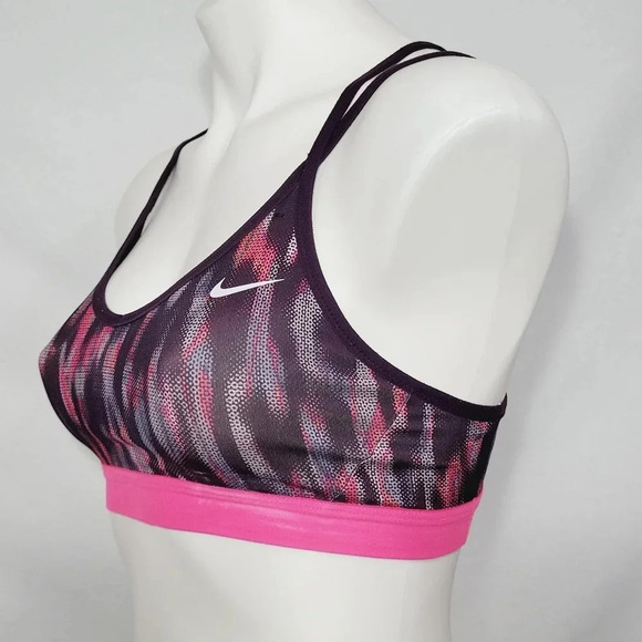 SMALL Nike Strappy Back Wire‎ Free Sports Bra Purple & Pink - Picture 2 of 6